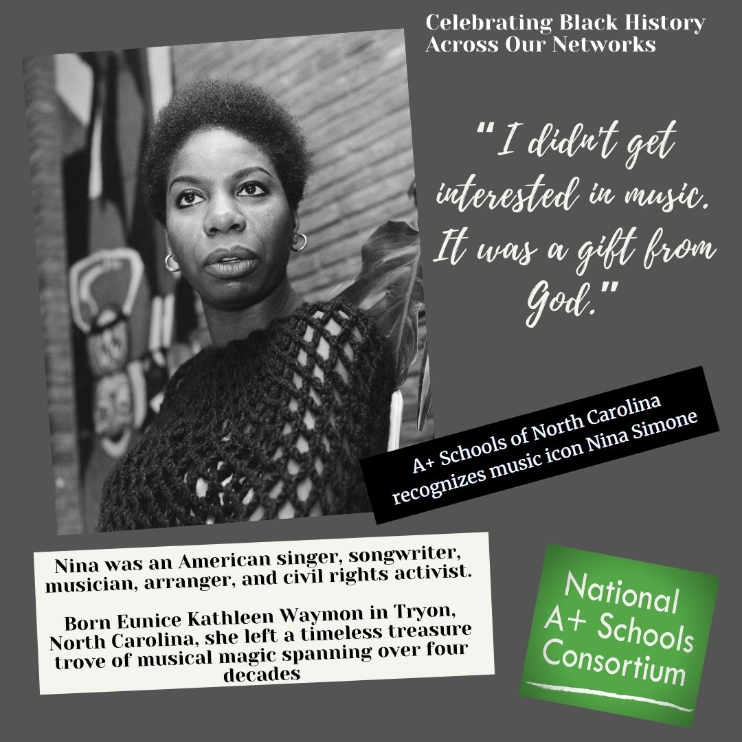 APlusLaLSU's tweet photo. Visit 
https://t.co/OLRr0frtK0 to learn more about the life and impact of Prolific singer, songwriter, and activist Nina Simone.

@NationalAplus
https://t.co/iGUIf44Lbf
@arkansasaplus 
@APlusLA  
@okaplus 
@AplusSchoolsNC
https://t.co/LUuxbluK7Z https://t.co/j0Zw0LcAUm