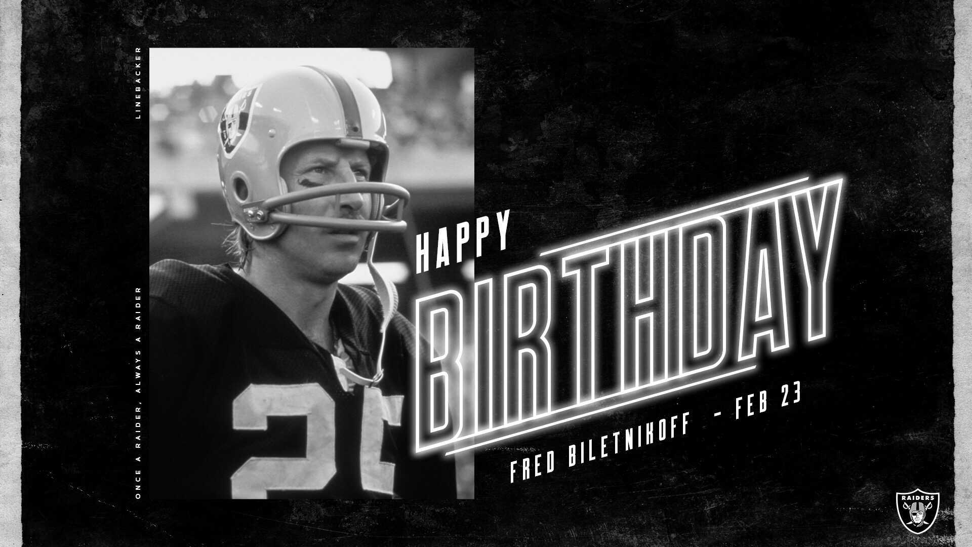 Happy birthday to Hall of Famer Fred Biletnikoff 