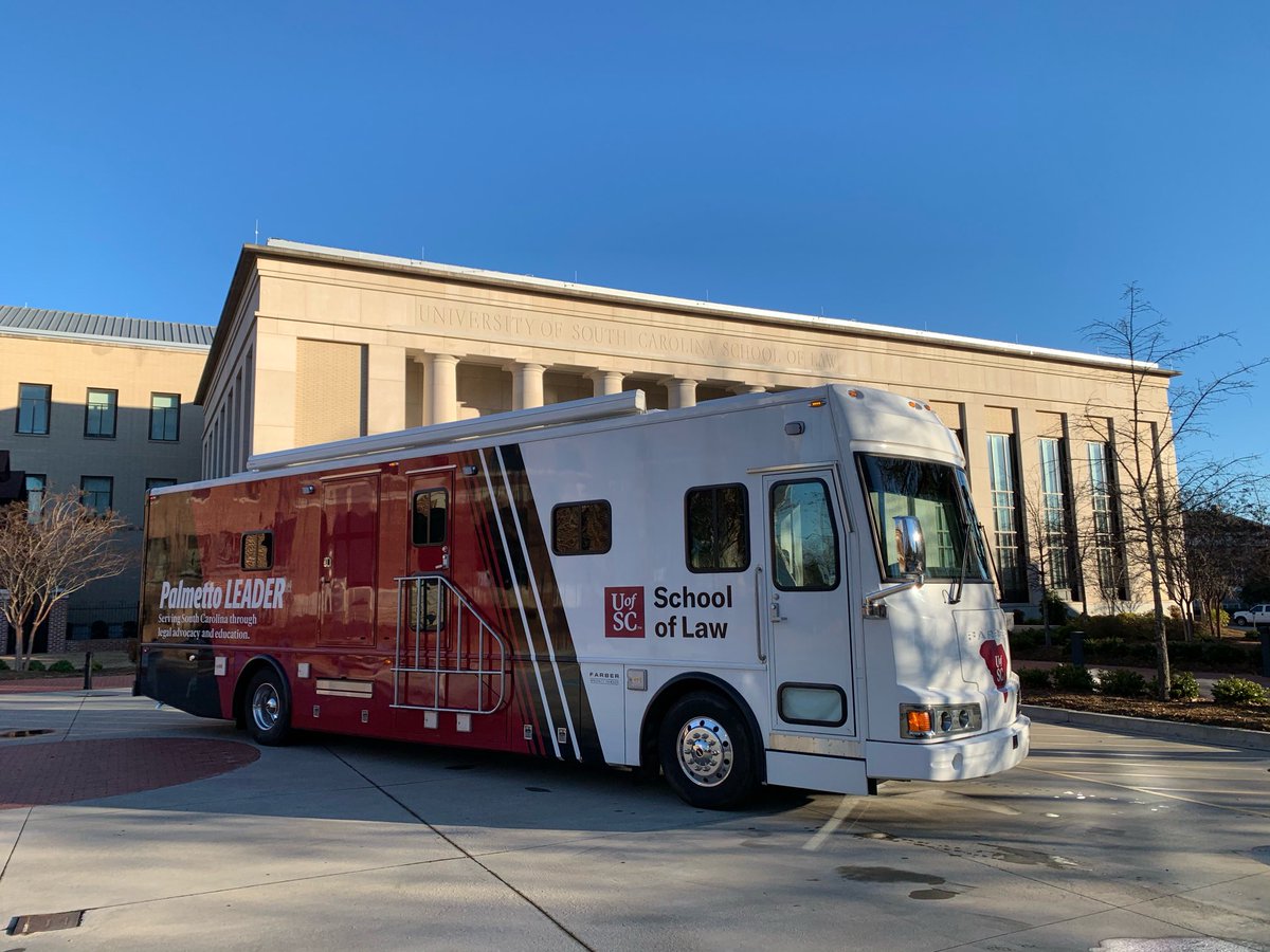 WilliamCHubbard's tweet photo. So grateful to Konduros family for supporting the Pro Bono bus (mobile law office) to be staffed by @UofSCLaw students. Taking justice to the people.#ServingSC https://t.co/WPfj9JrV2b