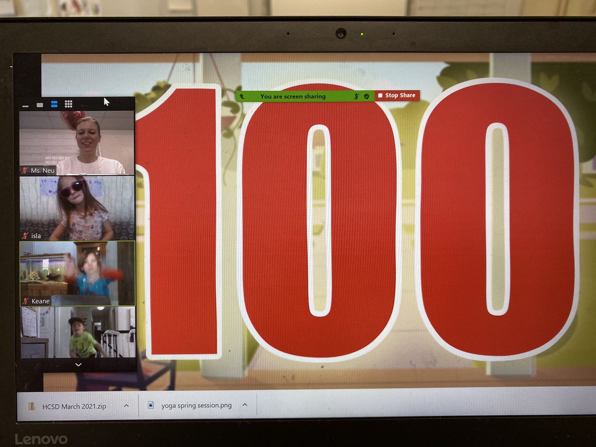 mschristyneu's tweet photo. 100th Day fun in Remote K! Their smiles and enthusiasm say it all! ❤️💯❤️ #hiltoncsd @1VillageHilton @QuestElementary #remotelearning #kinders https://t.co/qYxQIxjHyR