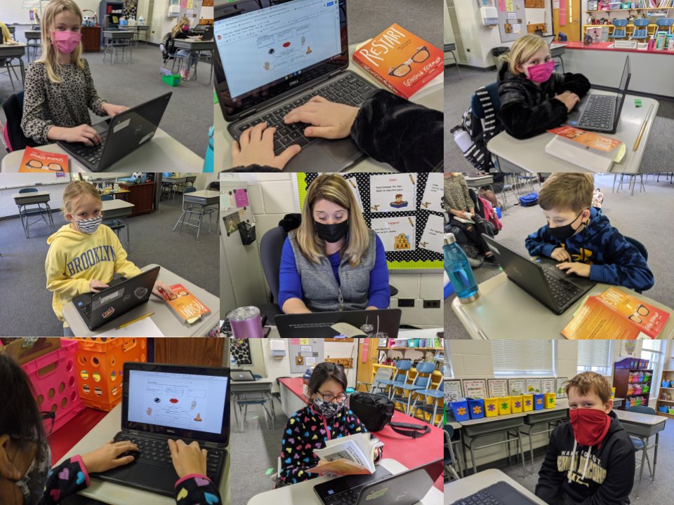 At Bonlee, Ms. Perry's 3/4 ELA enrichment students reflect on Gordon Korman's Restart using sensory language and Google Drawings. #ChathamDigitalLearning <a href="/Scholastic/">Scholastic</a>