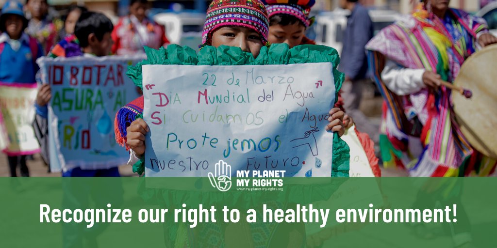 Climate change and nature loss affect our well-being and undermine #humanrights

Call on governments to recognize our right to a healthy environment now 👉 bit.ly/myplanetmyrigh…
#MyPlanetMyRights #HealthyEnvironment4All