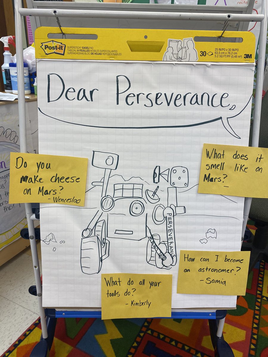 Our Kindergartners have great questions for Perseverance. #curiousfoxes