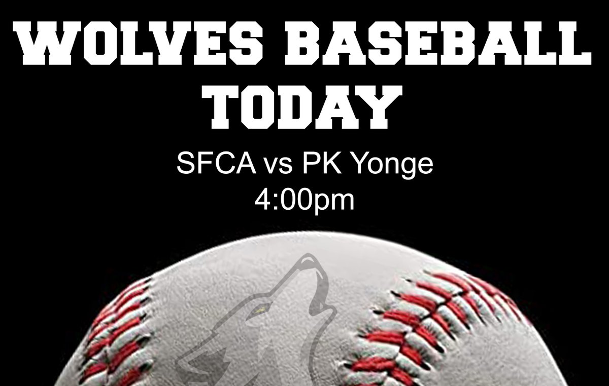 sfcawolves's tweet image. Wolves Baseball Today! Saint Francis vs PK Yonge at 4:00pm at the SFCA baseball field. GO WOLVES! #sfca #wolvesbaseball #gowolves