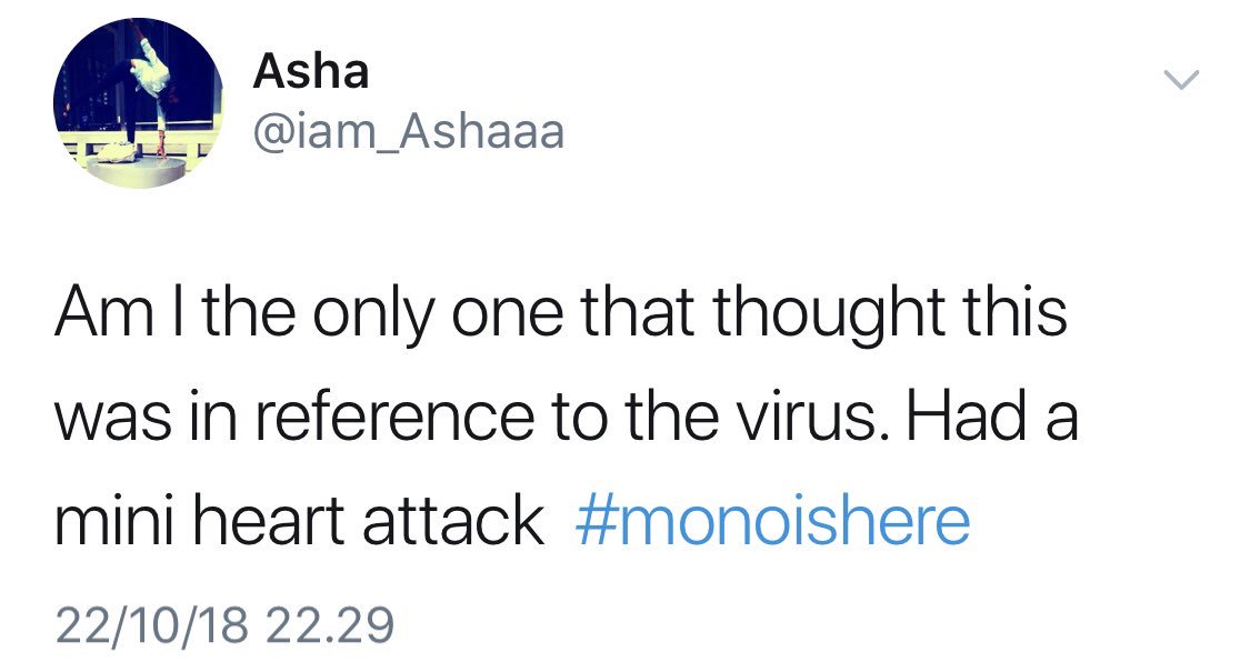 amethystknj's tweet photo. wanna talk about funniest moments on twitter ? consider when army was trending #MonoIsHere when joon dropped it and locals thinking it was about the mononucleosis disease hshsjsjs https://t.co/mv0YmwidsE