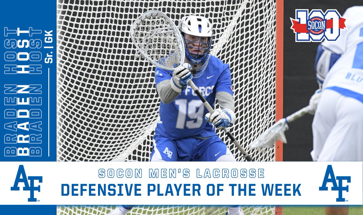 SoConSports's tweet photo. .@HPUMensLax's Asher Nolting and @AF_Lax’s Braden Host have been named the #SoConMLAX offensive and defensive players of the week, respectively, for all games Feb. 16-22. 
https://t.co/ixcXuHSxbY https://t.co/J8DtQe2OY0