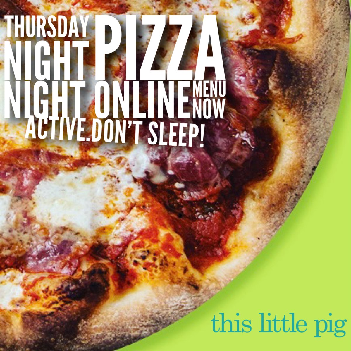 Get your orders in for Thursday pizza night!  Online ordering is now open... click link: toasttab.com/this-little-pi… #pizzaday #pizza #thislittlepig