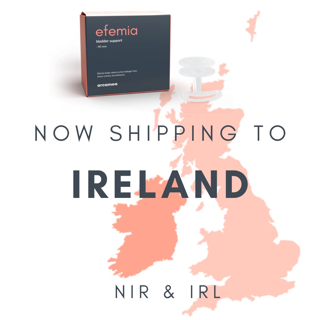 📢 Efemia is now shipping to Ireland! 
Learn more and purchase via the webshop at aghealth.co.uk/efemia-purchase. 
Always speak to a #pelvichealth #physiotherapist, #continence nurse or #GP about bladder leakage, as they can best advise you on management or treatment options.