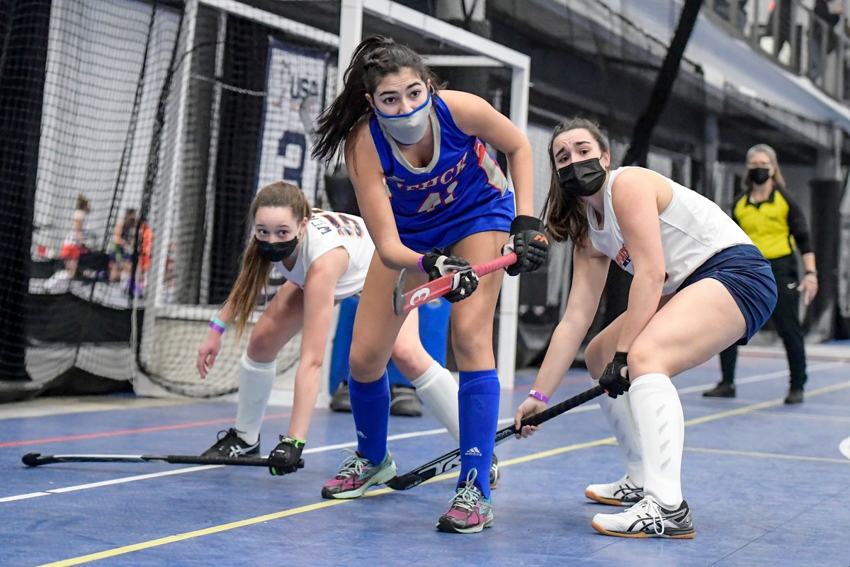USAFieldHockey's tweet photo. PHOTO GALLERY: Field hockey continued strong for the second straight weekend at @nooksports with the U-16 Girls #NIT2021, presented by @YOLOSportswear! Three days of continuous action along the courts concluded Sunday night as pool champions were named. 

https://t.co/Q5xpYvnb4q https://t.co/l3yt7xLR2i