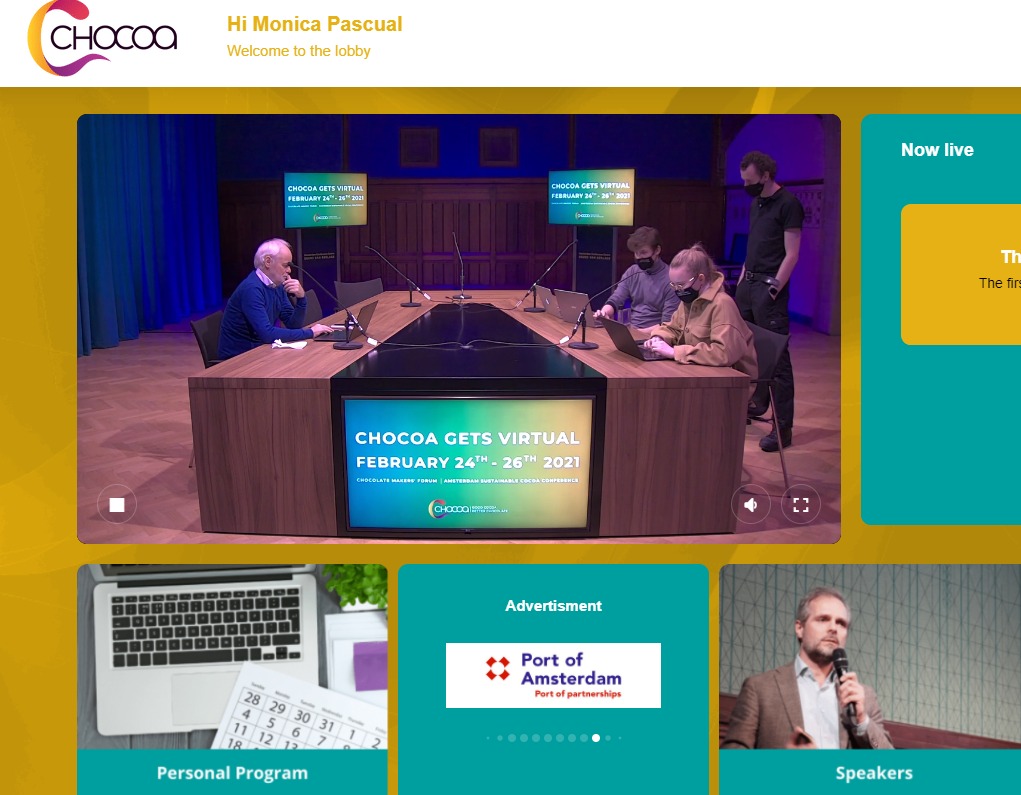 jacksteijn's tweet photo. Testing our studio for Chocoa 2021, starting tomorrow. Looking forward to meet over 450 people that have registered @chocoa https://t.co/M6QAOYF2fI