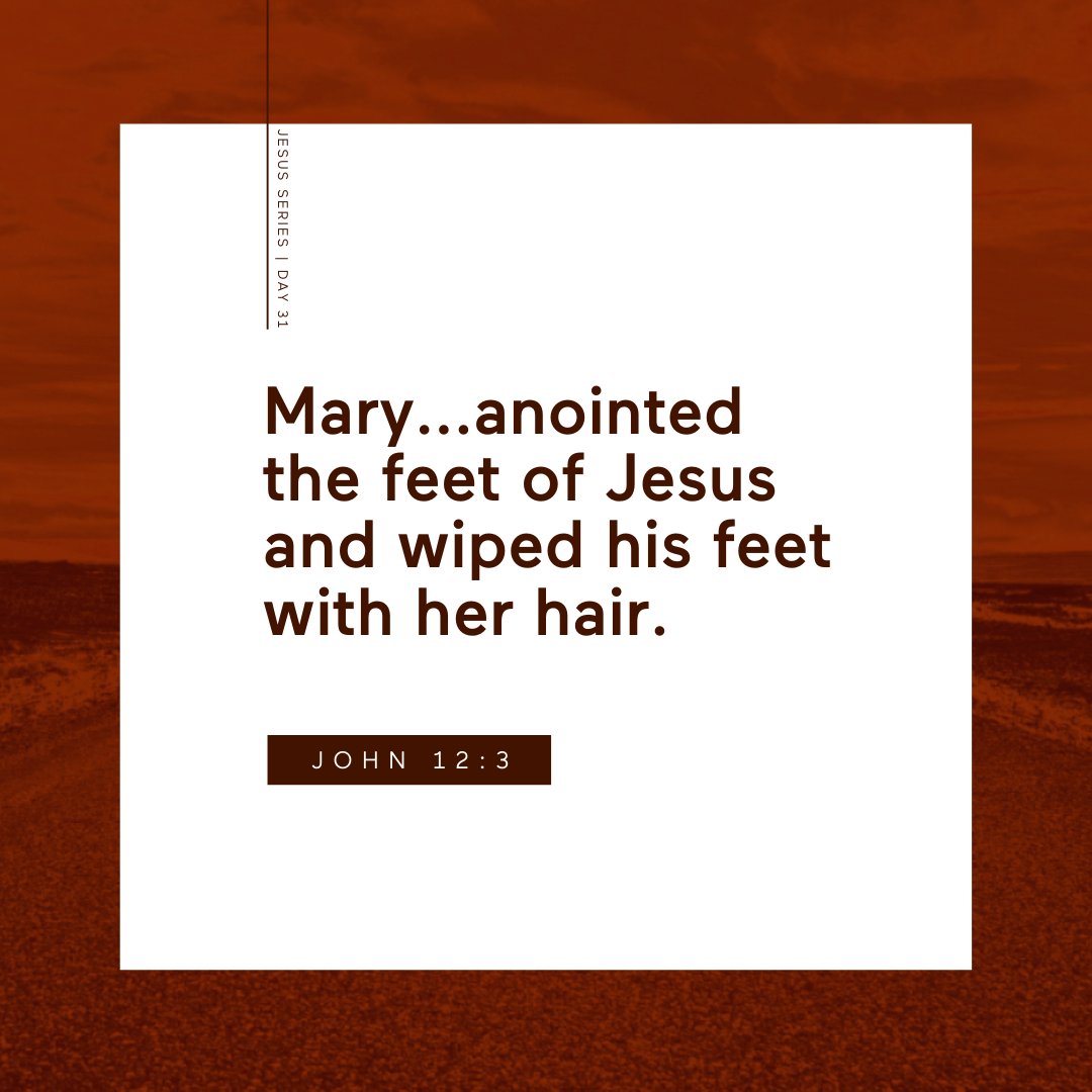 cccsimi's tweet photo. What runs through your mind when you consider this scene?
.
Jesus reclining at a table next to a man he had just raised from the dead and another who would betray him
.
Mary anointing Jesus' feet, wiping the oil with her hair as the fragrance wafted through the house
.
Jn. 12:1-9 https://t.co/g0v4zaYkif