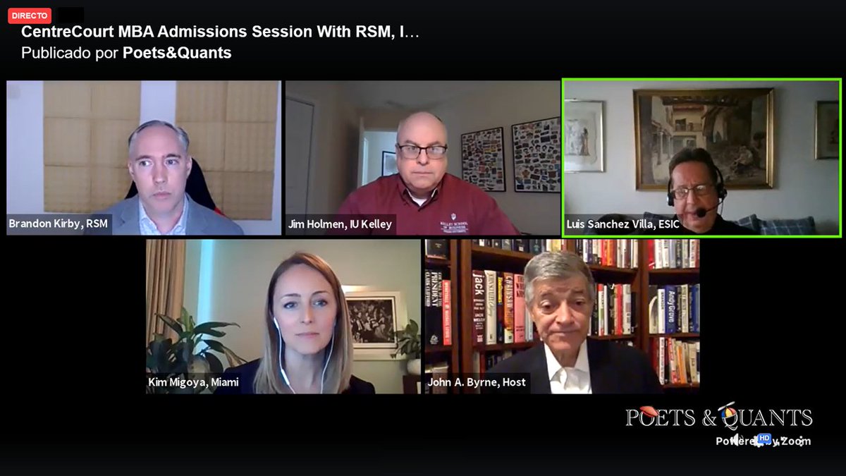 serrano_gracia's tweet photo. MBA Director at @ESICEducation in @PoetsAndQuants CentreCourt MBA Admissions Session With @erasmusuni , @KelleySchool , @miamiuniversity
   
Connect with Admission Session: https://t.co/KnVNQizrg3 https://t.co/Nlt2pTgXv3