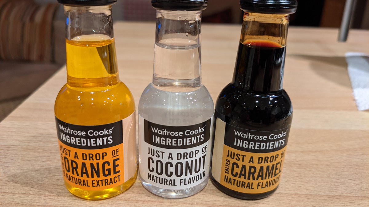 VeganOlive1's tweet photo. Can't to try these @waitrose natural food flavourings...the salted caramel will be first #Veganfoodshare #Itseasy2bvegan #PlantPowered #Vegan #Veganfriendly ...Labelled too clearly #SuitableForVegansππ±πππ https://t.co/gTWXnYyu4H