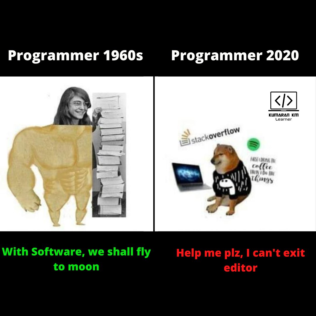 kumarankm4's tweet image. Evolution of programmer😝!
#programmer  #coder #Coding 
#programming #technology  #coder 
#OpenSource
