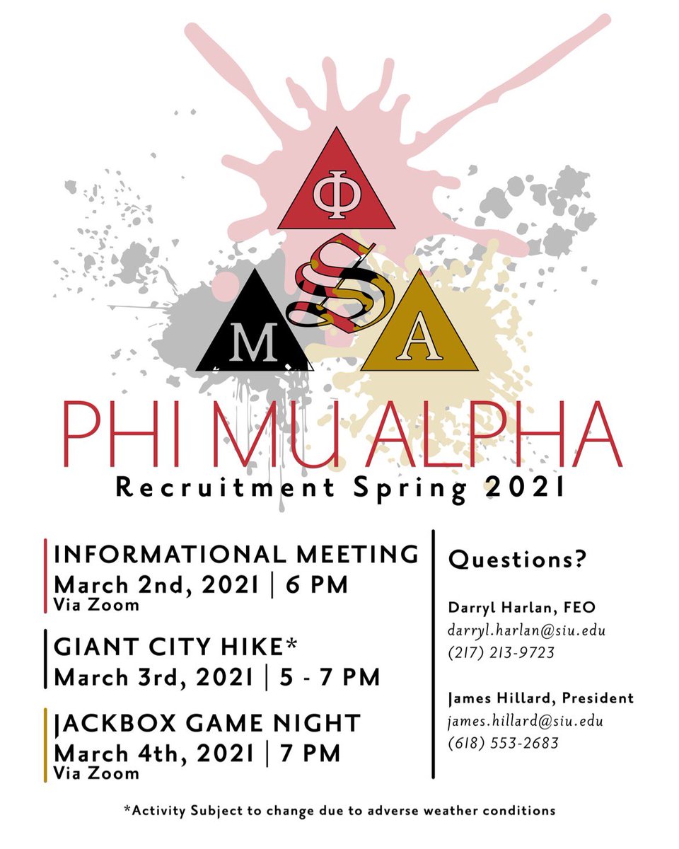 Hey all, we have our recruitment week coming up. If you or someone you know maybe interested, come chat with us!