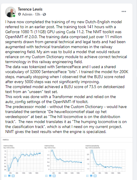 mydutchpal's tweet photo. Here's a Facebook post about our new Dutch-English NMT model. #OpenNMT #machinetranslation #Dutch https://t.co/7oFemiIOqd