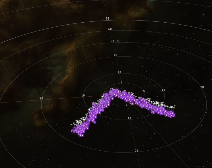 evemoedesu's tweet image. few pics of fleet formations from today&apos;s Mass Test.
Also survived PVP partm, damn those Golems 😁