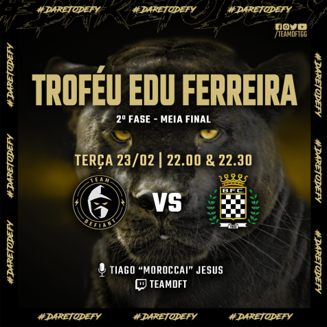 TeamDFTgg's tweet photo. 🏟️🐾A presa é diferente mas o objetivo é o mesmo - 

Chegar à final!

🏆 Troféu Edu Ferreira Fifa Pro Clubs PC Portugal
🎟️ vs. @boavistaesports 
📅 Terça-Feira 23/02
⏰ 22.00 - 2 Jogos
🖥️ https://t.co/Cc7CFKZ01u

⚡ VAMOS TEAM DEFIANT
#TeamDefiant #DareToDefy #fifa21 #ProClubs https://t.co/ctKmd6uQ1z