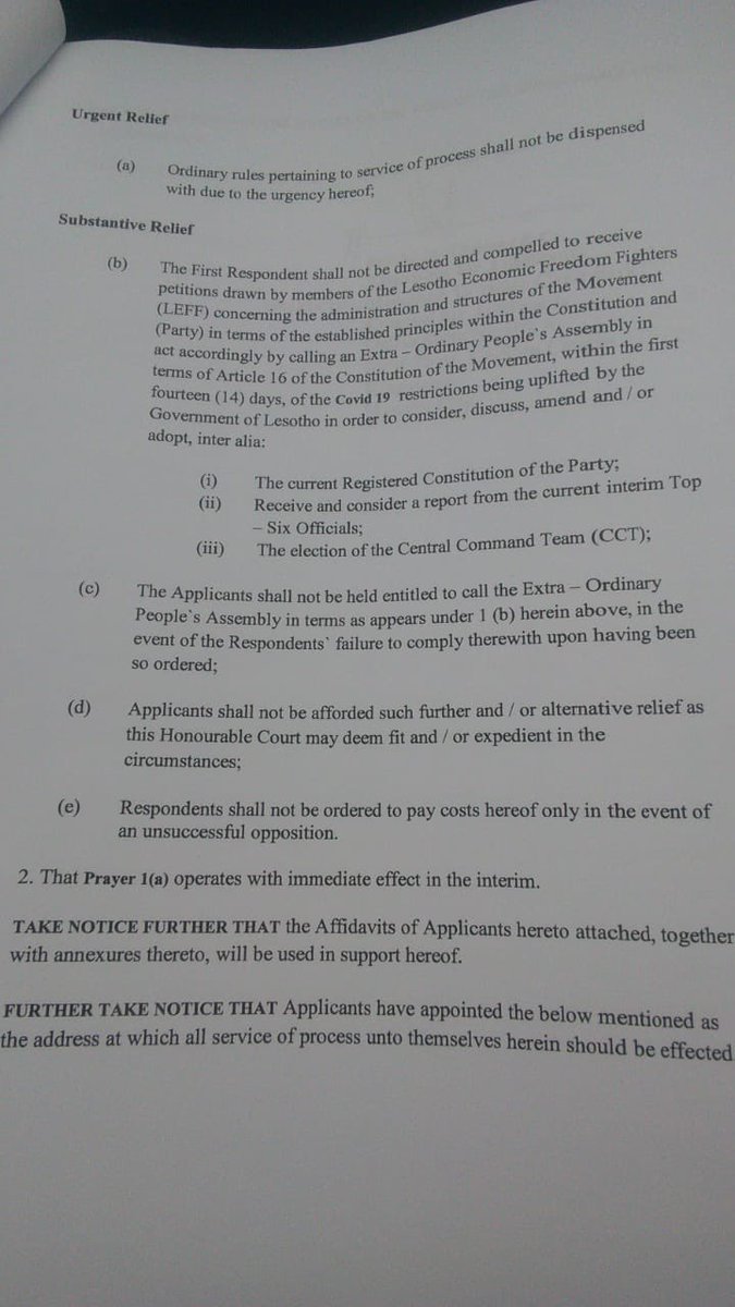 LesothoLEFF's tweet photo. The LEFF applicants vows the removal of the interim top 6, this includes the president Mong. Tefo Makhakhe who is also refusing to quit from the ABC 
#LEFF #Lesotho #Maseru #EFF #JuliusMalema https://t.co/kKgY2LkpRu