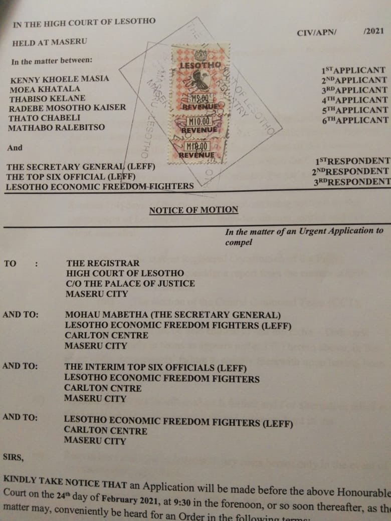 LesothoLEFF's tweet photo. The LEFF applicants vows the removal of the interim top 6, this includes the president Mong. Tefo Makhakhe who is also refusing to quit from the ABC 
#LEFF #Lesotho #Maseru #EFF #JuliusMalema https://t.co/kKgY2LkpRu