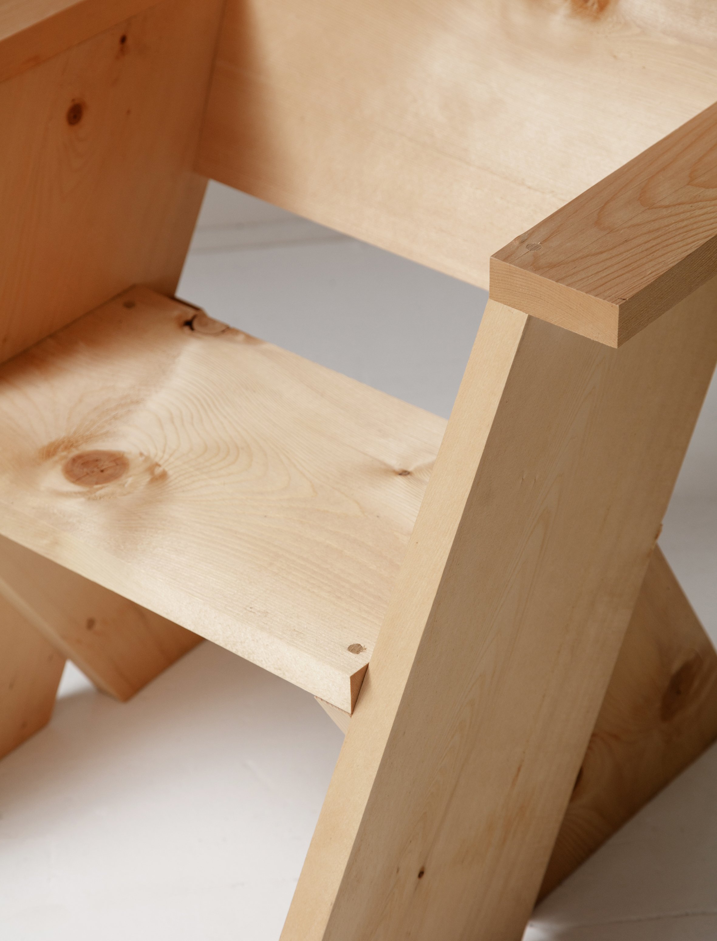 One pine board chair deals
