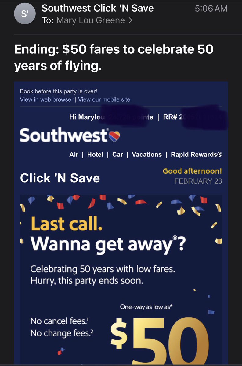 MLGinNC07's tweet photo. Need somewhere to go. This SW sale is expiring soon!!!! π« #TourDatesPlease #TourTBD2021 https://t.co/4daTytFfWi