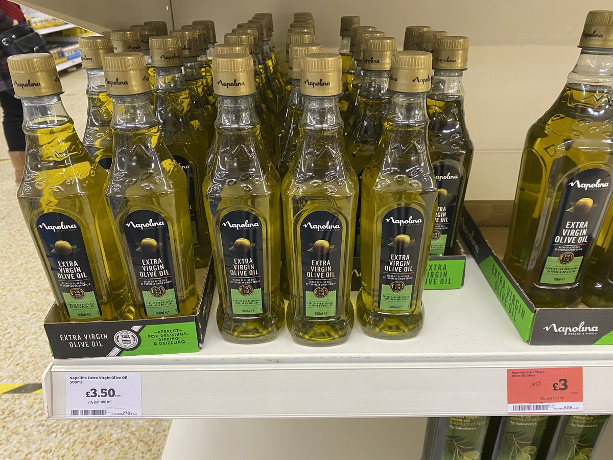 Same brand olive oil.

500ml: £3.50
750ml: NOW £3!

#ChoiceArchitecture