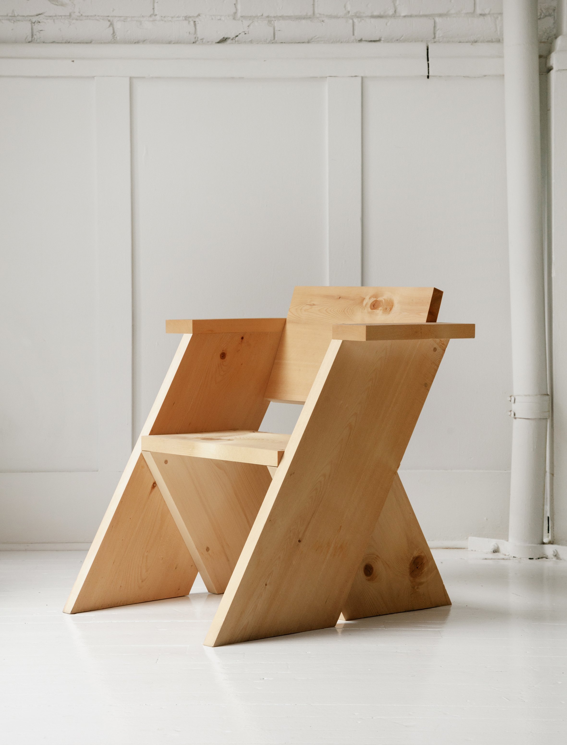 One pine board chair deals