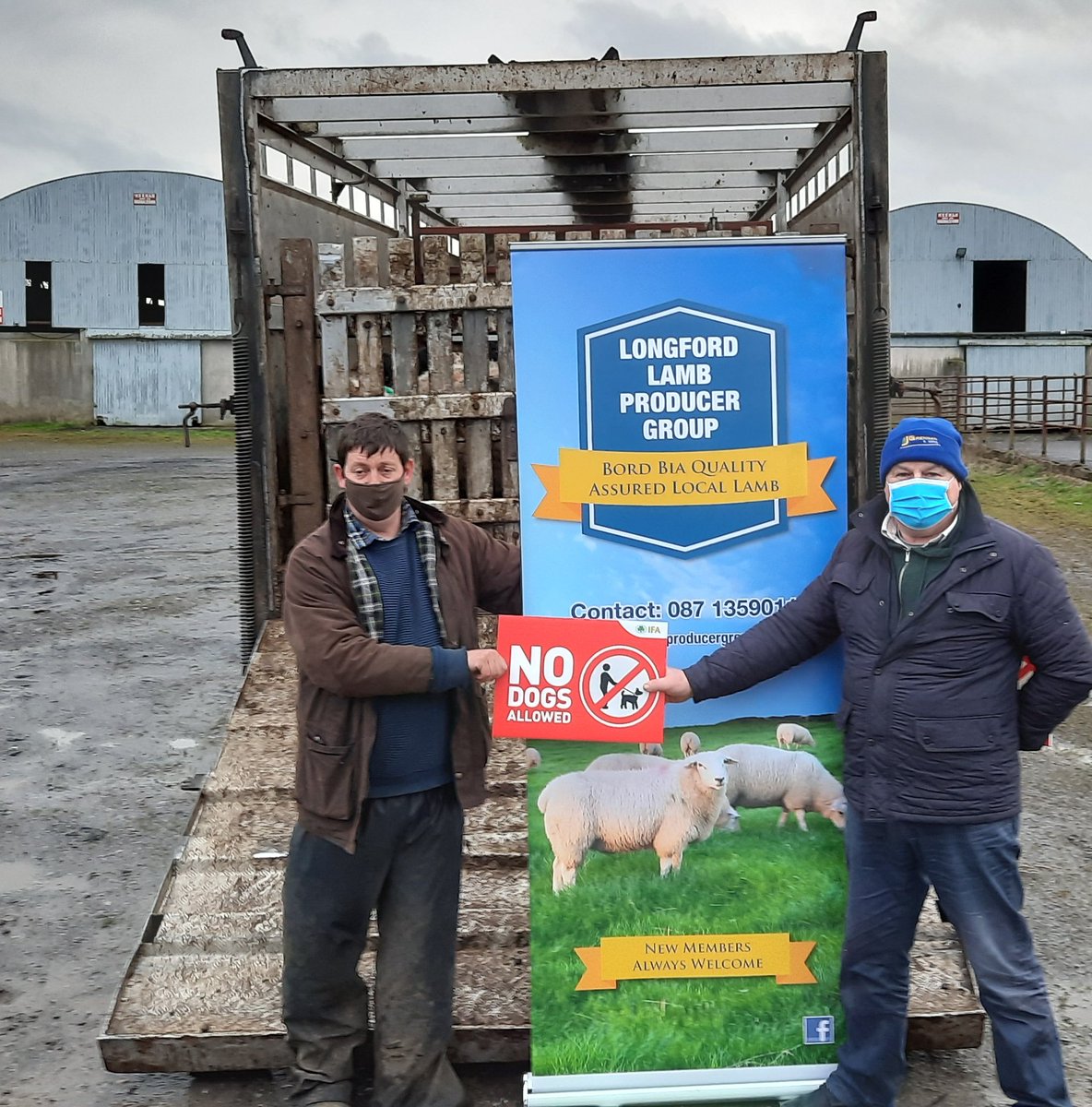 Joe Esler, Chairperson &amp; Ben Lynn, Secretary, of the Longford Lamb Producer Group getting behind the IFA "No Dogs Allowed" campaign. Luke Casey, Longford IFA Sheep Chair and Gavin White, Longford Co. Chair call for stricter dog controls. <a href="/IFAmedia/">Irish Farmers' Association</a> <a href="/NRenaghan/">nigel renaghan</a> <a href="/Longford_Leader/">Longford Leader / Longford Live</a>