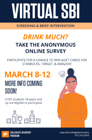 UTEP_CRP's tweet photo. ‼️Attention UTEP students‼️
Don’t pass up your chance to win a $5 eGift card from Starbucks for taking our anonymous drinking survey. First 400 students are guaranteed to win a $5 Starbucks eGift card. https://t.co/0bImGtcIum