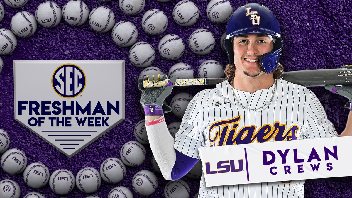 #SECBSB Freshman of the Week: <a href="/__dc4__/">Dylan Crews</a> 

Full release » bit.ly/3aICvHj.
