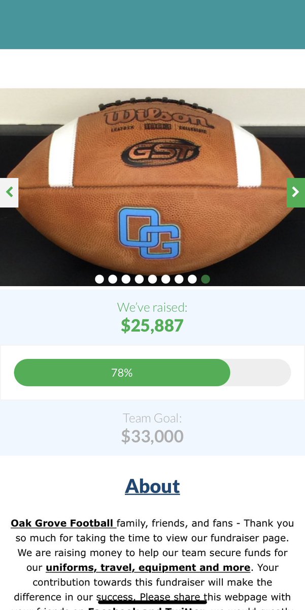 Palmetto Sports- Charlotte (@sports_palmetto) on Twitter photo S/O to <a href="/OakGroveGrizzFB/">Oak Grove Football</a>, the hard working athletes, coaches,and community for their awesome support 💪
💲2️⃣5️⃣,8️⃣7️⃣7️⃣RAISED WITH 5 DAYS LEFT!!!!
💵💰💵💰💵💰💵💰💵💰
If you're team wants to crush a #fundraiser, then reach out to us today <a href="/Palmetto_ralNC/">Chris Russell - Palmetto Sports</a> @PalmettoCola S/O to <a href="/OakGroveGrizzFB/">Oak Grove Football</a>, the hard working athletes, coaches,and community for their awesome support 💪
💲2️⃣5️⃣,8️⃣7️⃣7️⃣RAISED WITH 5 DAYS LEFT!!!!
💵💰💵💰💵💰💵💰💵💰
If you're team wants to crush a #fundraiser, then reach out to us today <a href="/Palmetto_ralNC/">Chris Russell - Palmetto Sports</a> @PalmettoCola