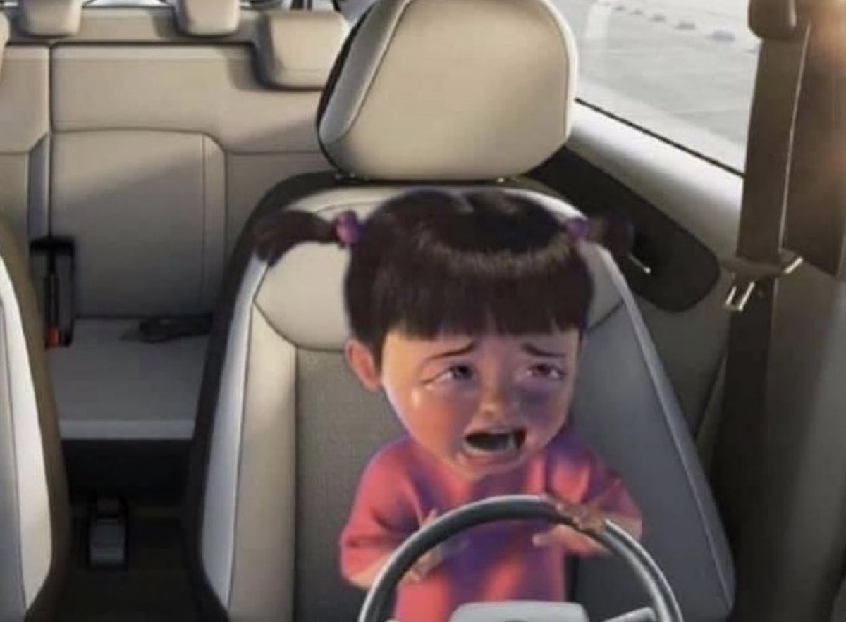 When your dad is teaching you how to drive