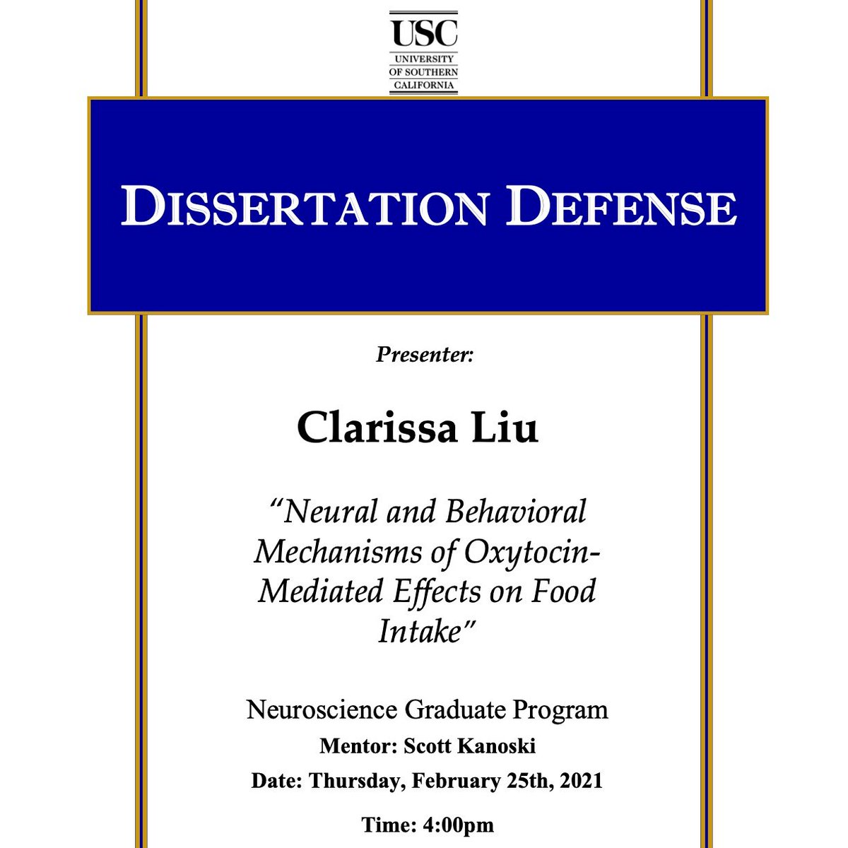 USC Neuroscience Graduate Program tweet media