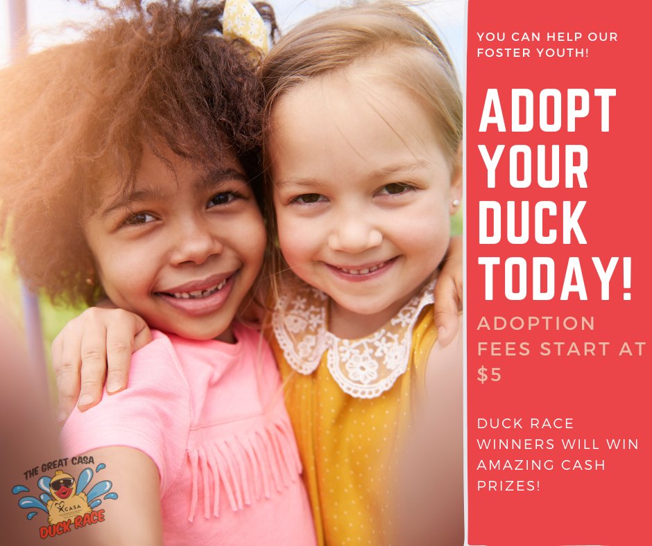 Did you know you can win cash prizes while directly supporting our local foster youth for the price of a small coffee? 

Duck adoptions start at $5, and the larger duck packages include free ducks! Purchase your ducks here ➡️ duckrace.com/fresno
