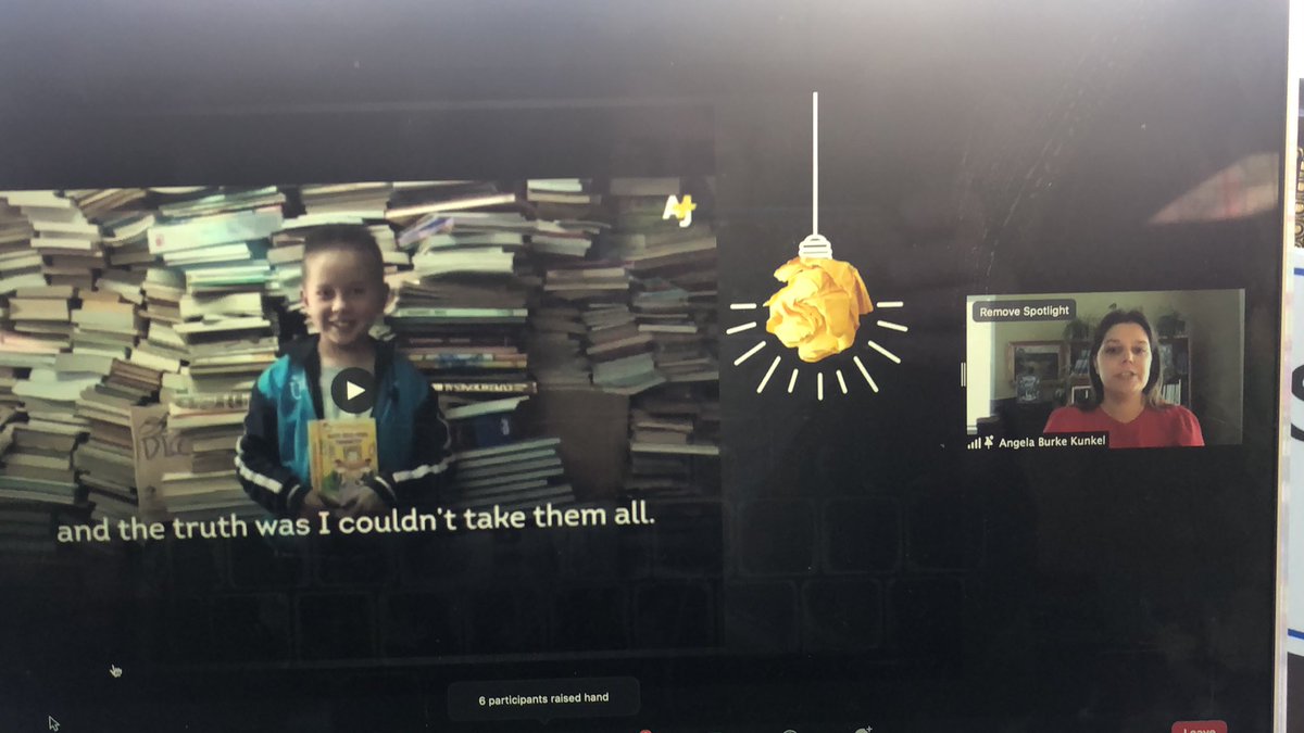 We are loving 🥰 our author ✍🏻 visit with @angkunkel ! Thank you for sharing your inspirational story about José Gutiérrez and the library he built. Thank you <a href="/HilliardOnline/">HCS Online Academy</a> 📚 #community #problemsolving #bookaccess #booklove #treasure