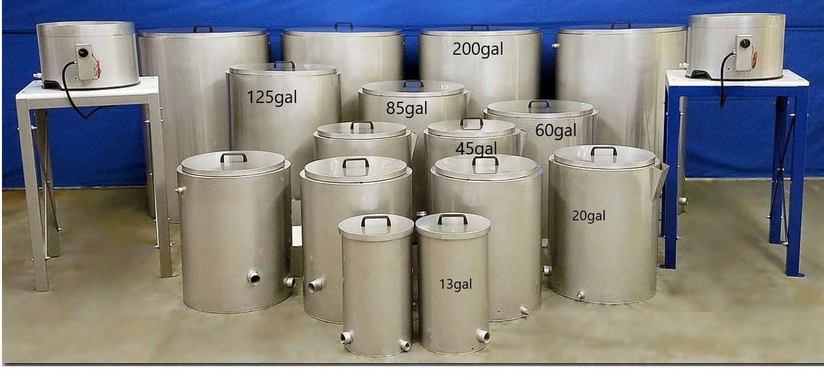 DSE_96's tweet photo. Oil/Wax Jacketed Tanks! Q &amp; A on our Facebook and Instagram!
Contact us at sales@discountsoapequipment.com 
You can also call our office - 765-754-3613 https://t.co/jizI5IJXOS