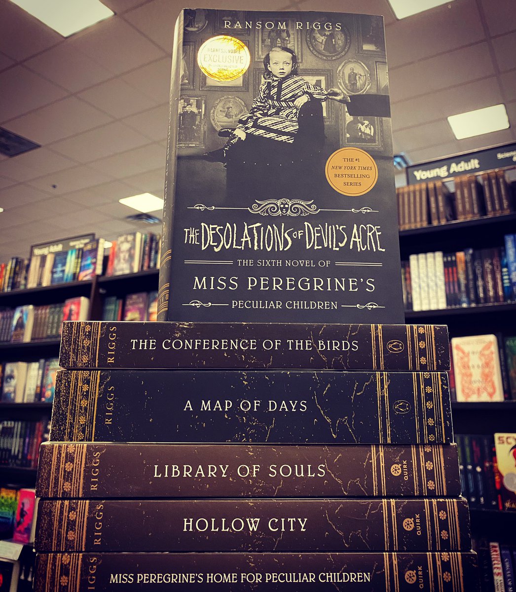 BNFresno's tweet photo. The Desolations of Devil’s Acre is out now!
Have you been following the series? Which one is your favorite? #bnfresno #barnesandnoble #bnbuzz #desolationsofdevilsacre #ransomriggs #missperegrineshomeforpeculiarchildren https://t.co/GFyl40hZOV