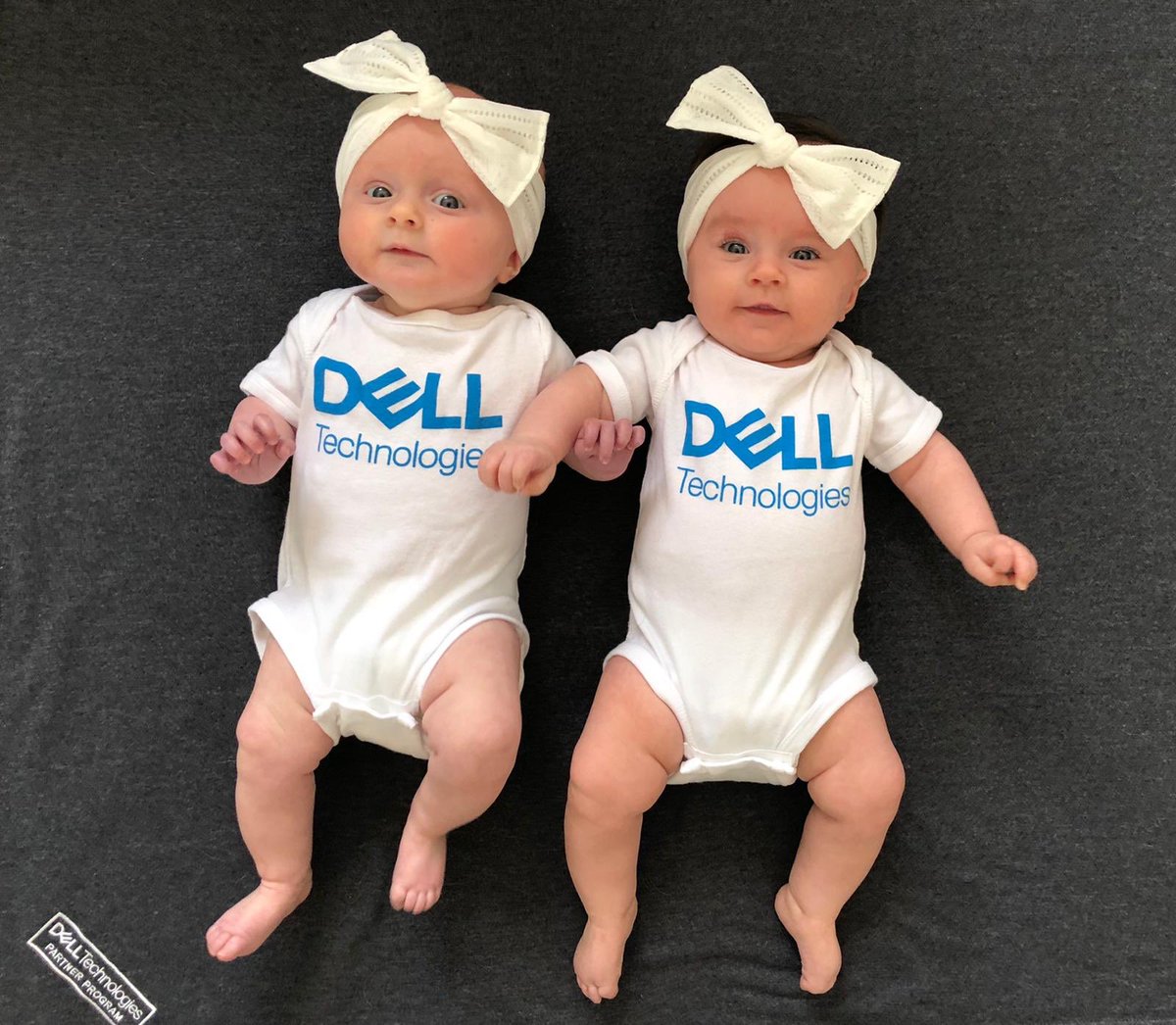 RolaDagher's tweet photo. When you kick off day 1 of ⁦@DellTech⁩ #FRS worldwide  with all this cuteness cheering for us from home, I would say awesome start ⁦⁦@DellTechPartner⁩ ⁦@MichaelDell⁩ https://t.co/aKOrG6lTDp