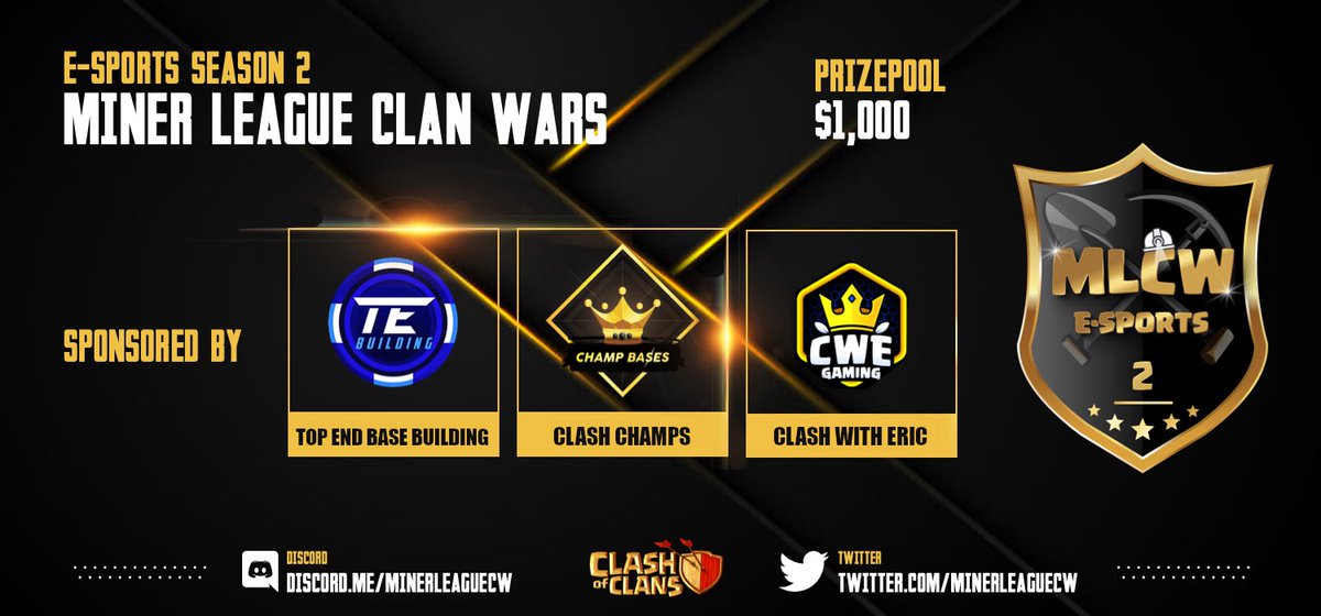 The countdown is on!!!!!

Applications for Season 2 of MLCW e-Sports close on February 27. Some of the top clans in the game today are participating so make sure to get your app submitted in time by visiting our discord server at discord.me/minerleaguecw