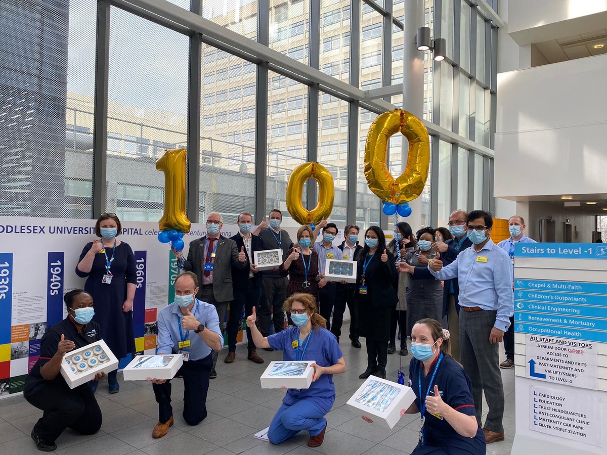 Great afternoon with the team reflecting on @NorthMidNHS  past &amp; looking towards our bright future. Marking our 100th year unveiling our new centenary ward &amp; site master plan. There was also cake &amp; balloons - because it’s a special birthday 🎉