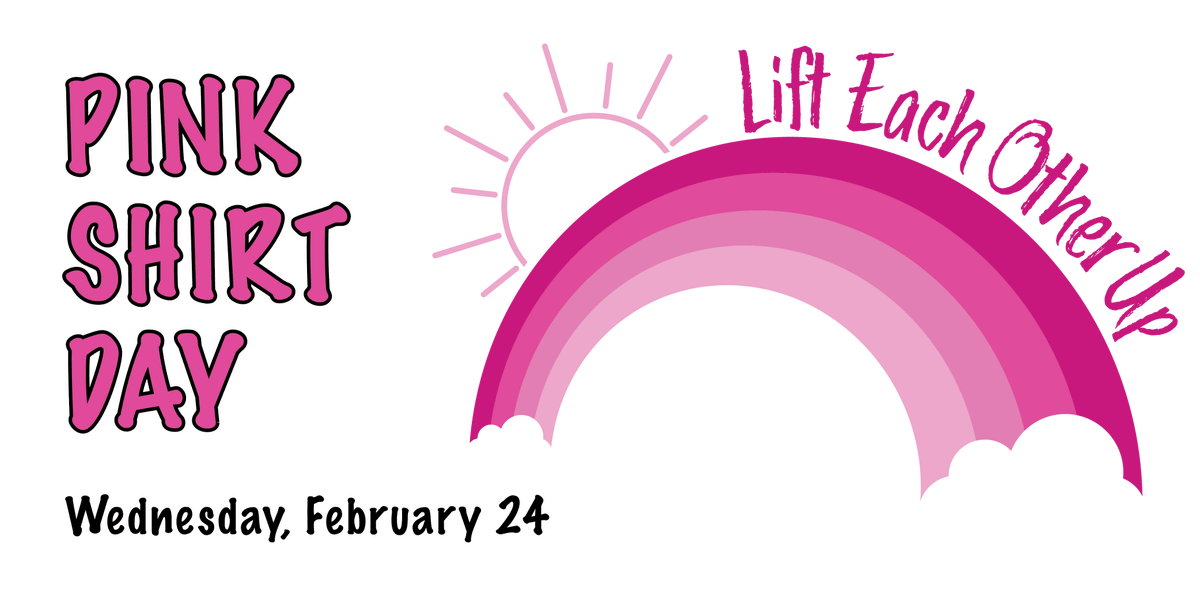 BurlOnLibrary's tweet photo. Pink Shirt Day (Feb 24) challenges us to BE KIND to one another. We invite everyone to join Burlington Public Library staff to celebrate acceptance by wearing pink! Check out our staff-picked booklists about bullying for kids, teens, and parents at https://t.co/N6IJHdOy9m #BurlON https://t.co/AQv7MnmOiB