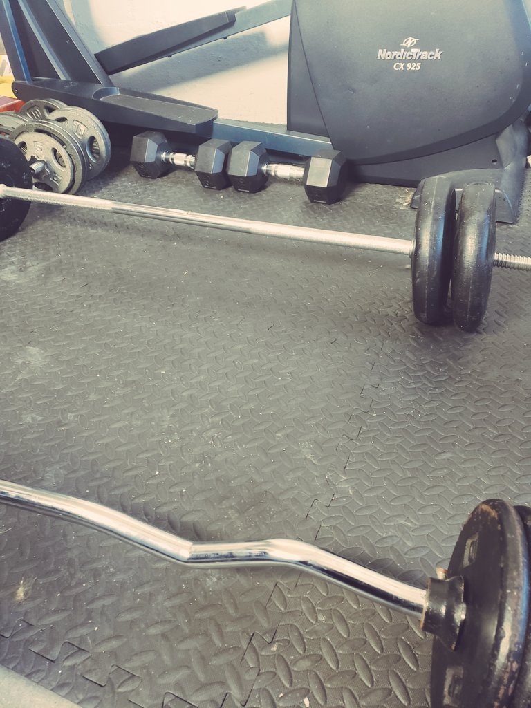 NateWings's tweet photo. A little bit of back/biceps in the thunderdome today! What are you doing to #challengeyourself #growth #fitness #gym #homegym #garagegym #back #biceps #lift #exercise #changeyourself #improve #wrestling #prowrestling #wwe #nxt #aew #impact #KeepKickingOut https://t.co/jBxegfd0xT