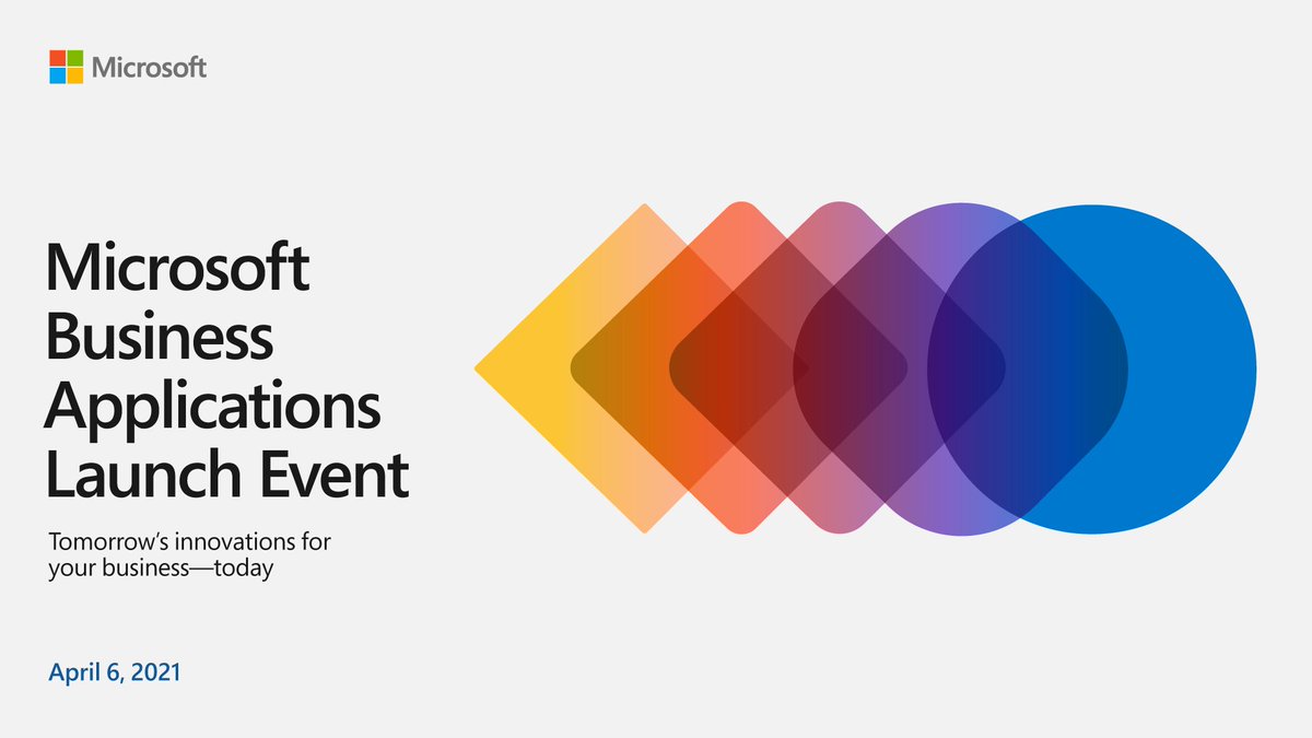Register now to see what’s next for Microsoft business applications at the #MSBizAppsLaunchEvent April 6: msft.it/6018phDjk