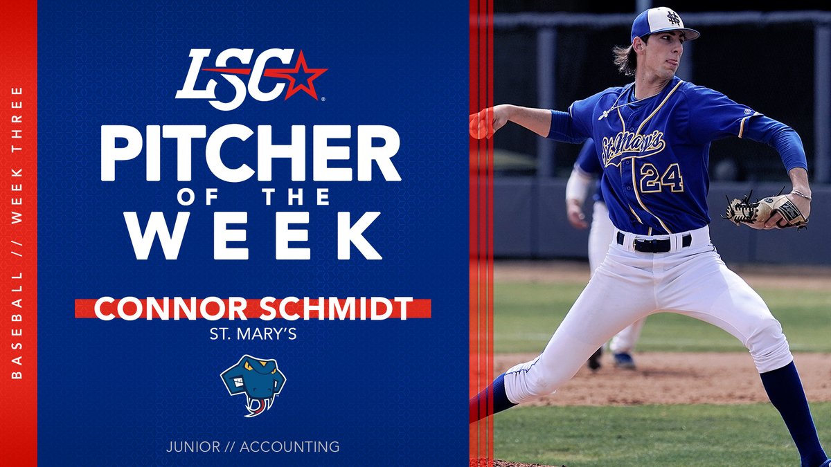 #LSCbase Pitcher of the Week: <a href="/StMarysRattlers/">St. Mary's Rattlers</a> Connor Schmidt

🔗 bit.ly/3sqtqsR
