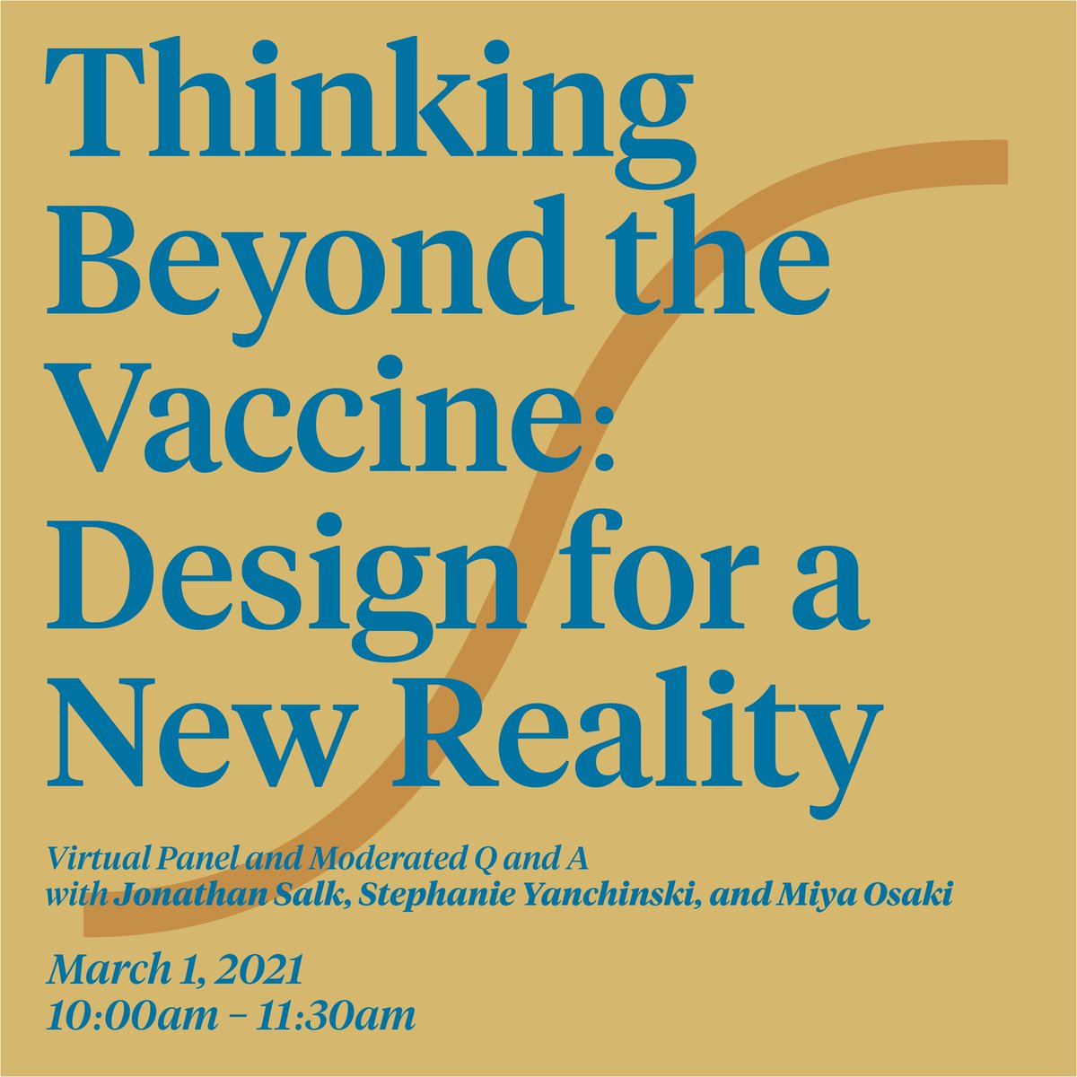 On March 1, I will be on a Zoom panel at the Art Center College of Design at 10 AM PST.  Will be a lovely chance to integrate our thinking from the perspective of design and engineering provided by Miya and Stephanie. Details at eventbrite.com/e/thinking-bey…
