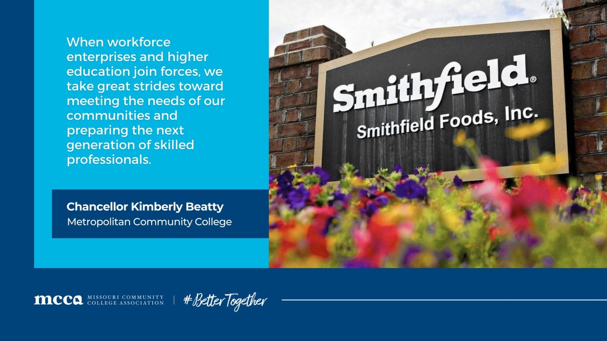 MCCATweet's tweet image. .@MCCKansasCity is partnering with @SmithfieldFoods, the world’s largest pork processor, to launch a four-year maintenance mechanic apprenticeship program: ow.ly/hTND50DHYqx

The training provides three years of classroom learning and a year of hands-on experience. #MoAMP