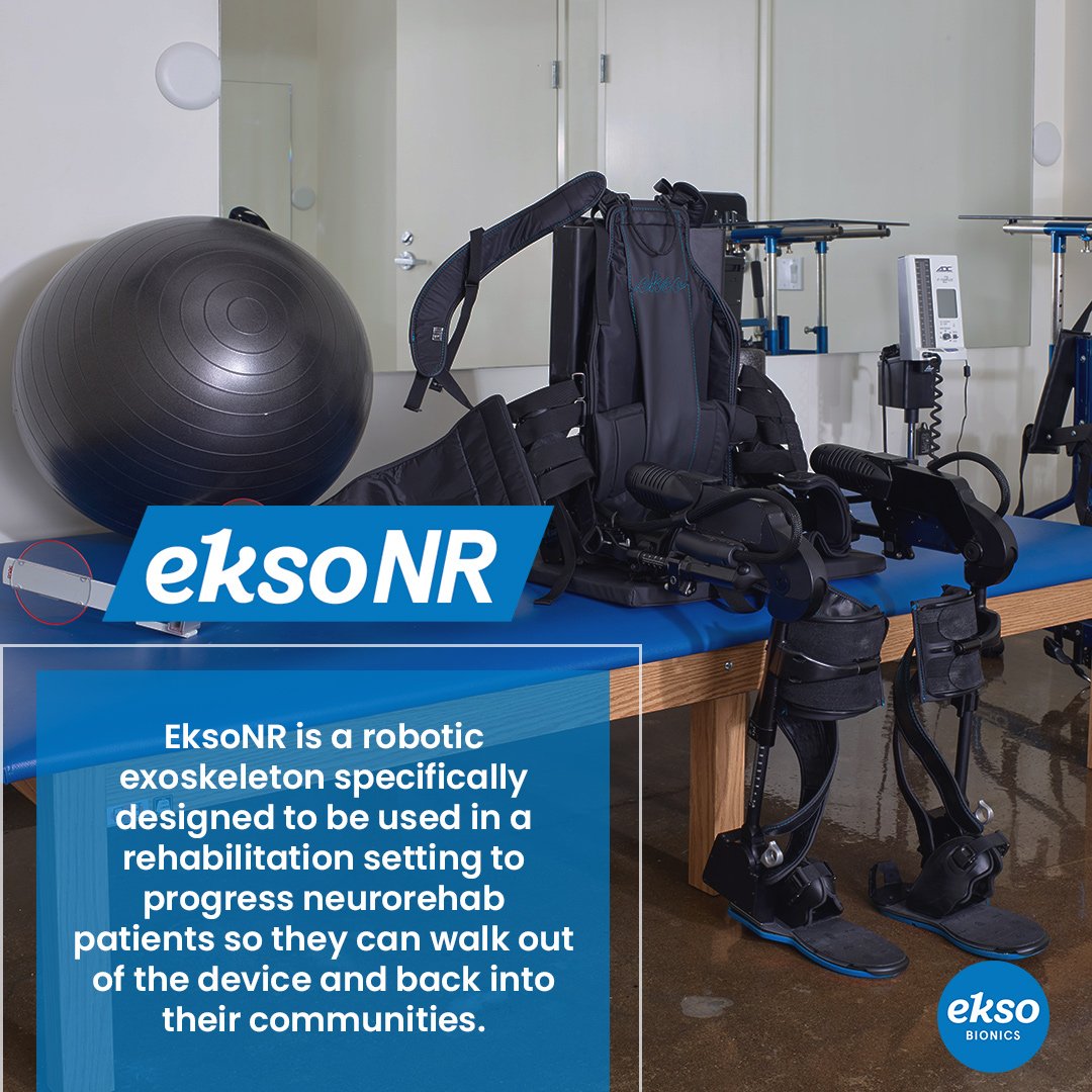 EksoNR is the first exoskeleton FDA-cleared for acquired brain injury, stroke, and spinal cord injury, EksoNR offers the industry’s most natural gait, re-teaching the brain and muscles how to properly walk again. Link for more info!

Link: bit.ly/3keMZBs