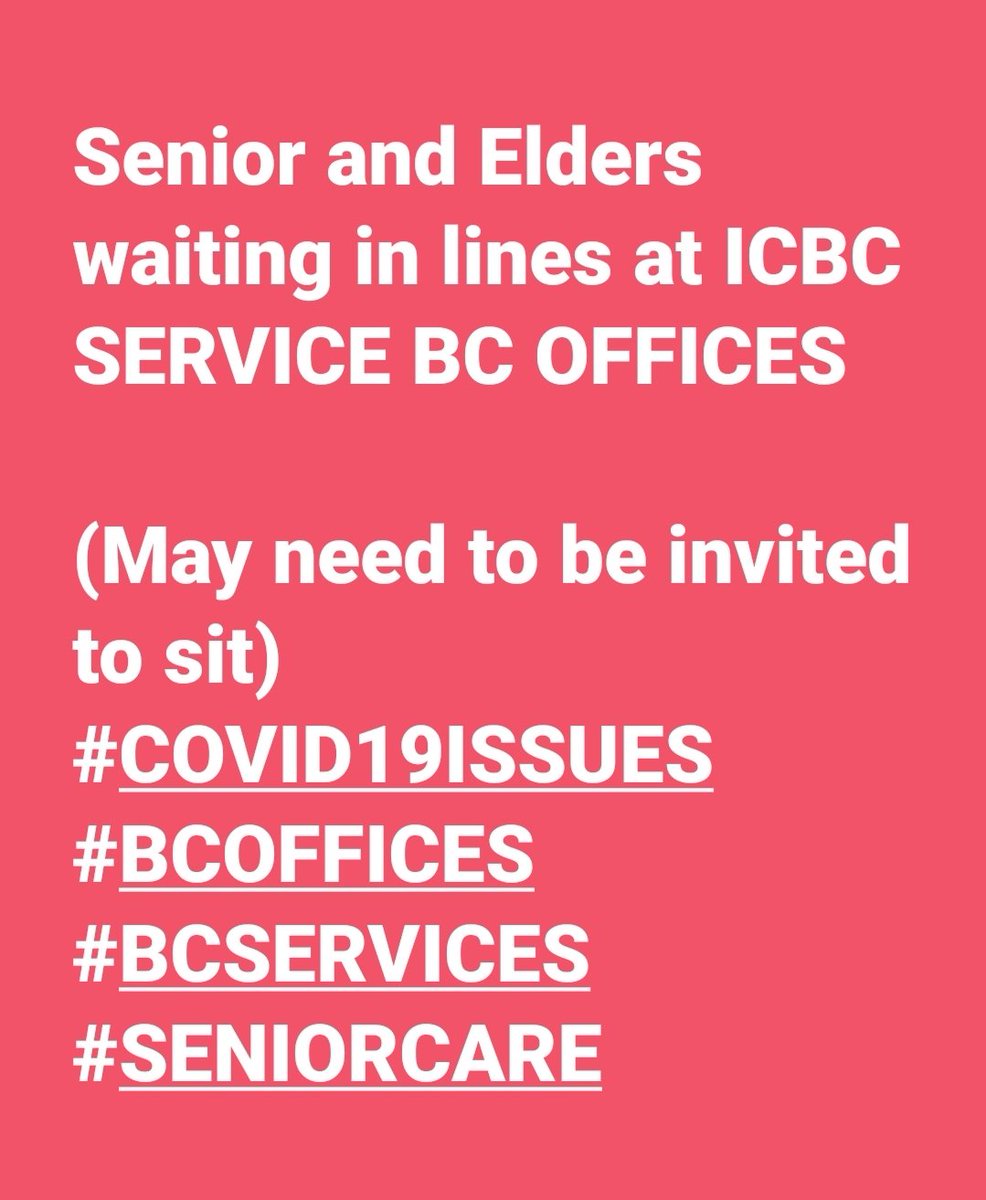 Courtesy, care and compassion need to be brought back. #SeniorsFirst #seniorcare #provinceofbc #cityofsurrey #icbc #Bcservices #ministerofcitizenservices