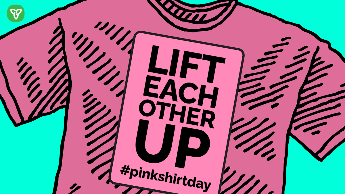 Tomorrow is #PinkShirtDay. This year’s focus is working together and treating others with dignity and respect. 

Wear pink, be kind and let’s #lifteachotherup!
